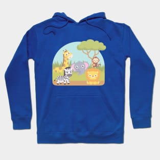 Cute Safari Animals Hoodie